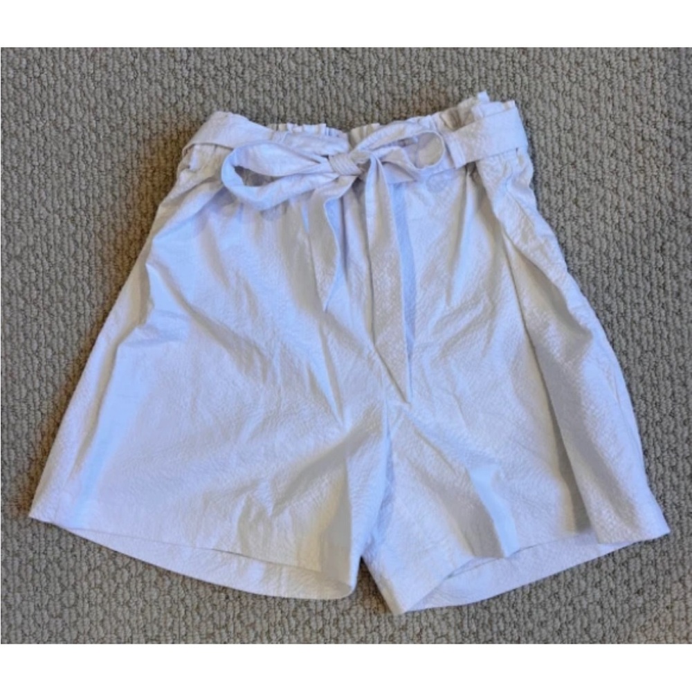 Riley & Rae High Waist White Shorts with Bow